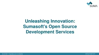Unleashing Innovation: Suma soft's Open Source Development Services