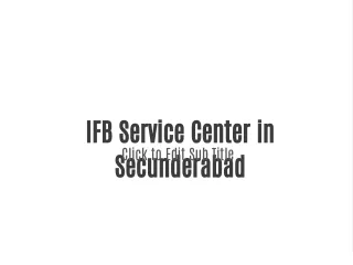 IFB Service Center in Secunderabad