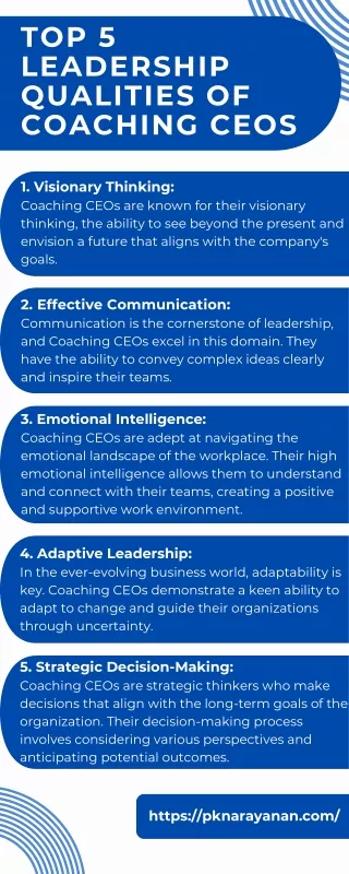 Top 5 Leadership Qualities of Coaching CEOs