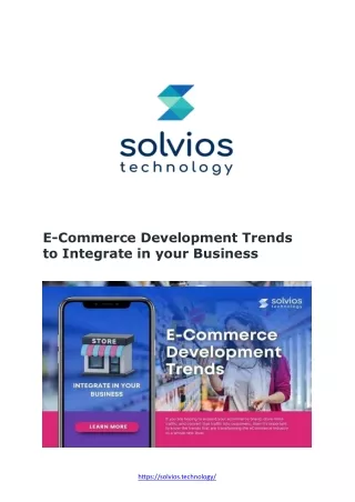 E-Commerce Development Trends to Integrate in your Business (1)