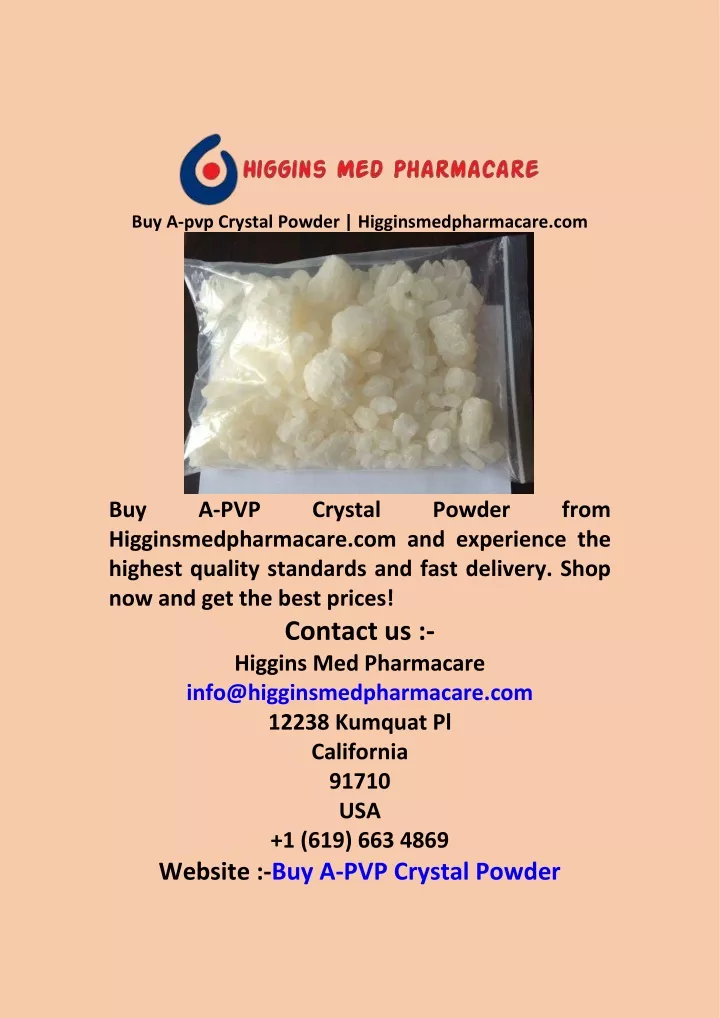 buy a pvp crystal powder higginsmedpharmacare com