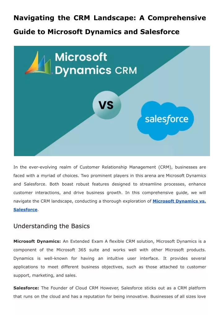 PPT - Navigating the CRM Landscape_ A Comprehensive Guide to Microsoft 