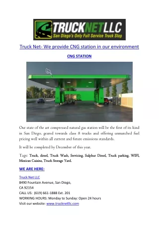 Truck Net- We provide cng station in our environment