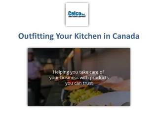 Outfitting Your Kitchen in Canada