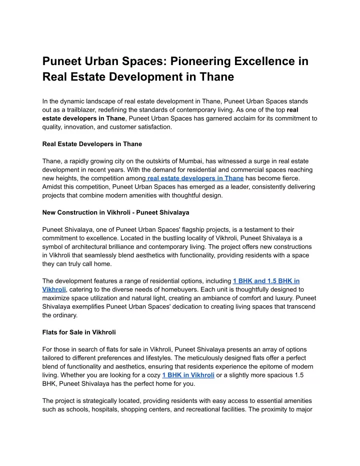 puneet urban spaces pioneering excellence in real