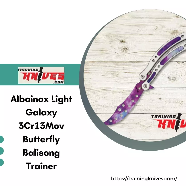 albainox light galaxy 3cr13mov butterfly balisong