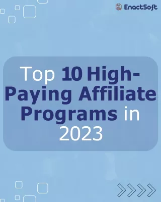 10 high paying affiliate programs