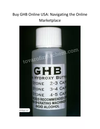 Buy GHB Online USA