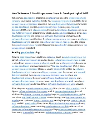 how to become a good programmer steps to develop
