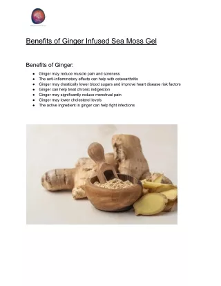 Benefits of Ginger Infused Sea Moss Gel