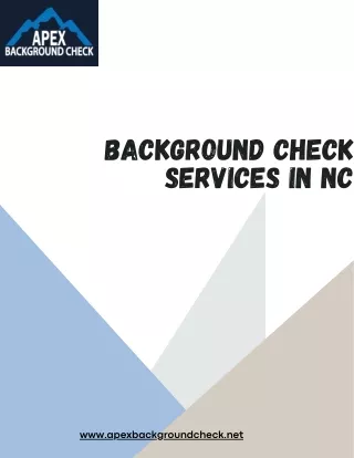 Get Accurate Background Check Services in North Carolina