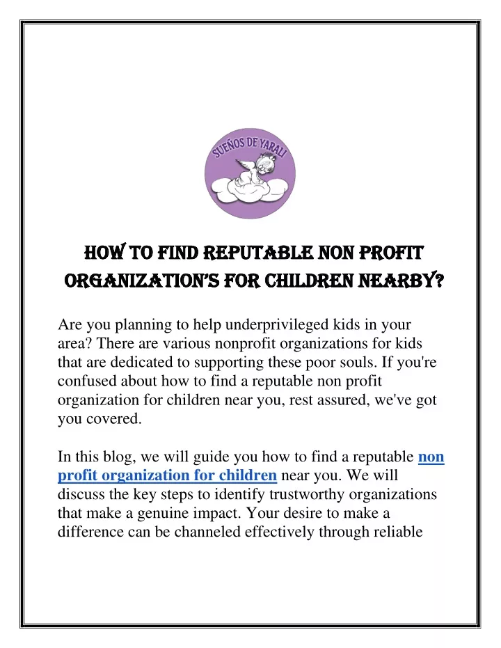 how to find reputable non profit how to find