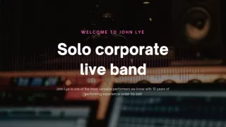Solo corporate live band