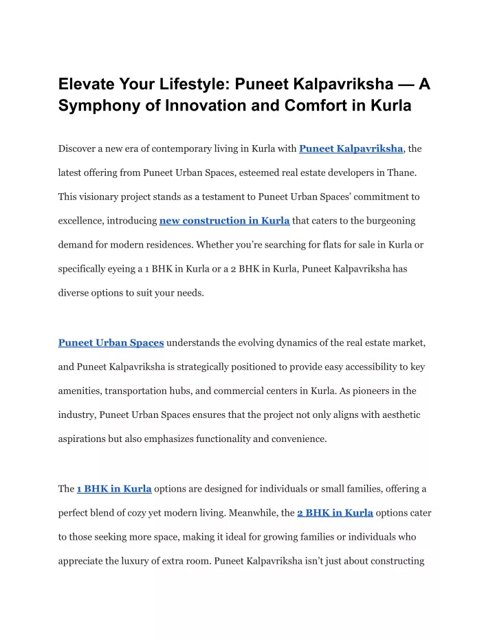 elevate your lifestyle puneet kalpavriksha