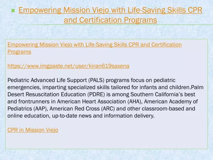 empowering mission viejo with life saving skills cpr and certification programs
