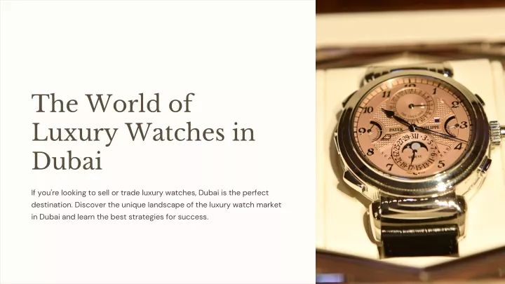 the world of luxury watches in dubai