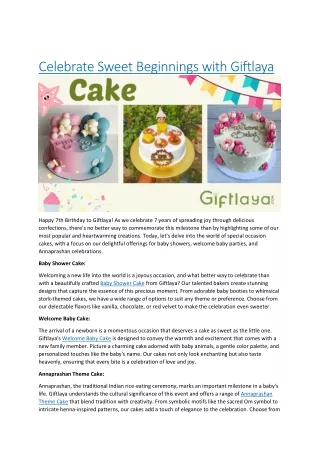 celebrate sweet beginnings with giftlaya