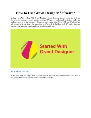 How to Use Gravit Designer Software - Here for Assist