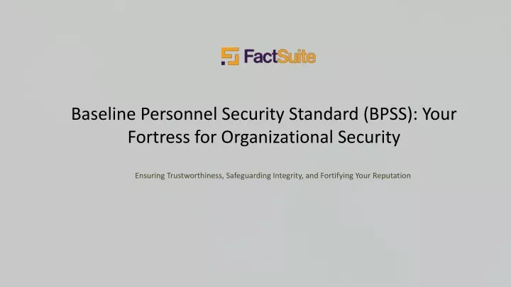 baseline personnel security standard bpss your