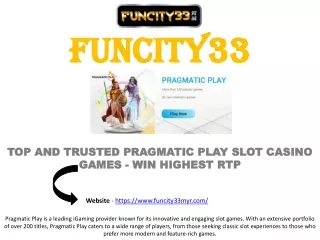Top and Trusted Pragmatic Play Slot Casino Games - Win Highest RTP