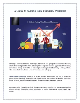 a guide to making wise financial decisions