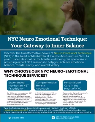 NYC Neuro Emotional Technique: Your Gateway to Inner Balance