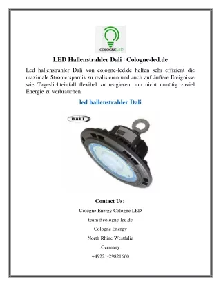 LED Hallenstrahler Dali  Cologne-led.de