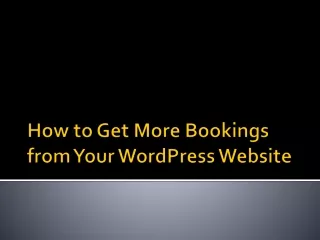 how to get more bookings from your wordpress website