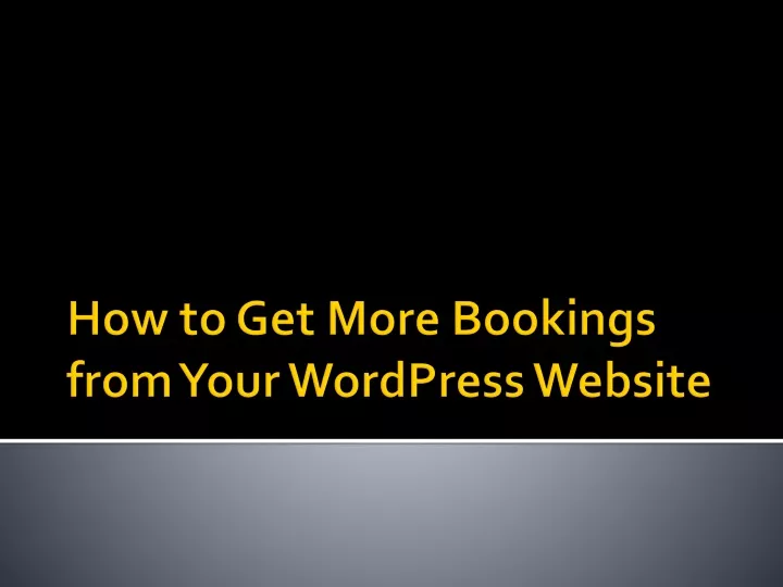 how to get more bookings from your wordpress website