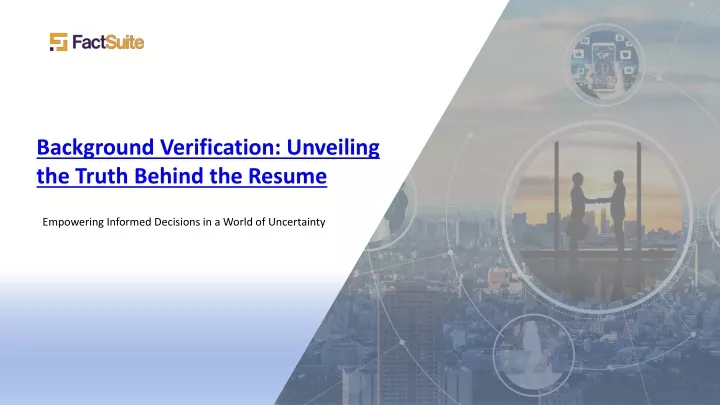 background verification unveiling the truth