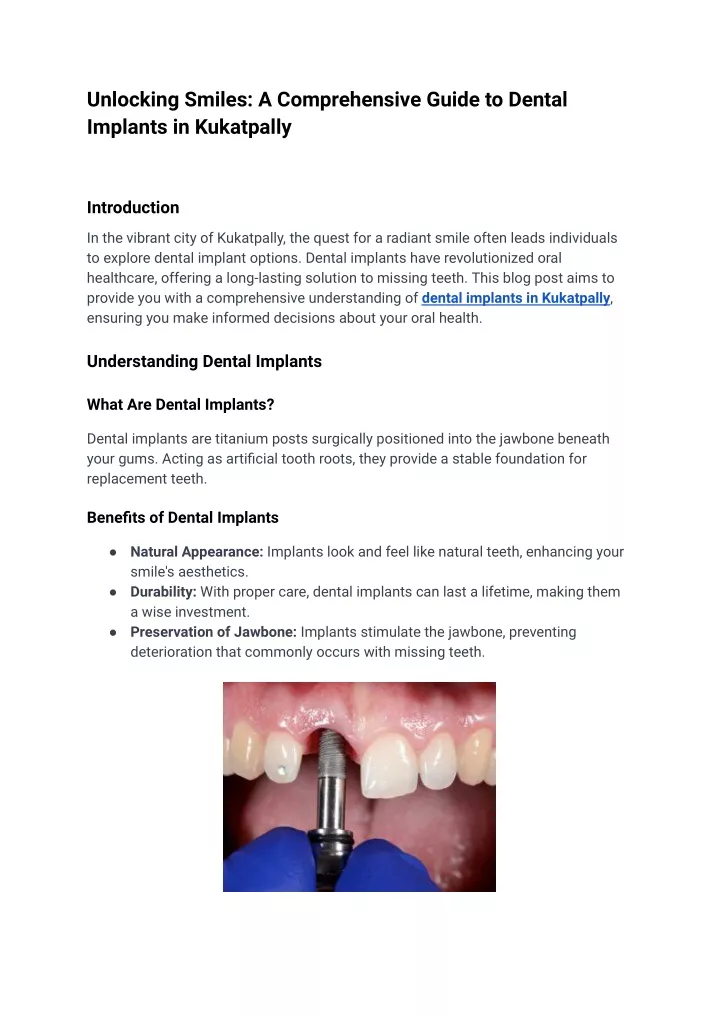 unlocking smiles a comprehensive guide to dental