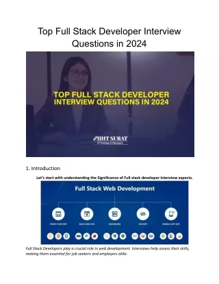 Mastering the Future: Top Full Stack Developer Interview Questions for 2024