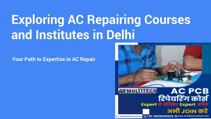 exploring ac repairing courses and institutes in delhi