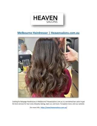 Melbourne Hairdressers | Heavensalons.com.au