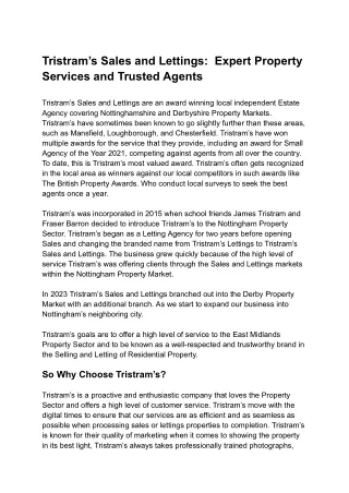 tristram s sales and lettings expert property