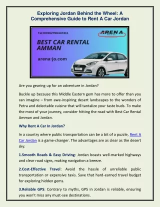 Best car rental amman