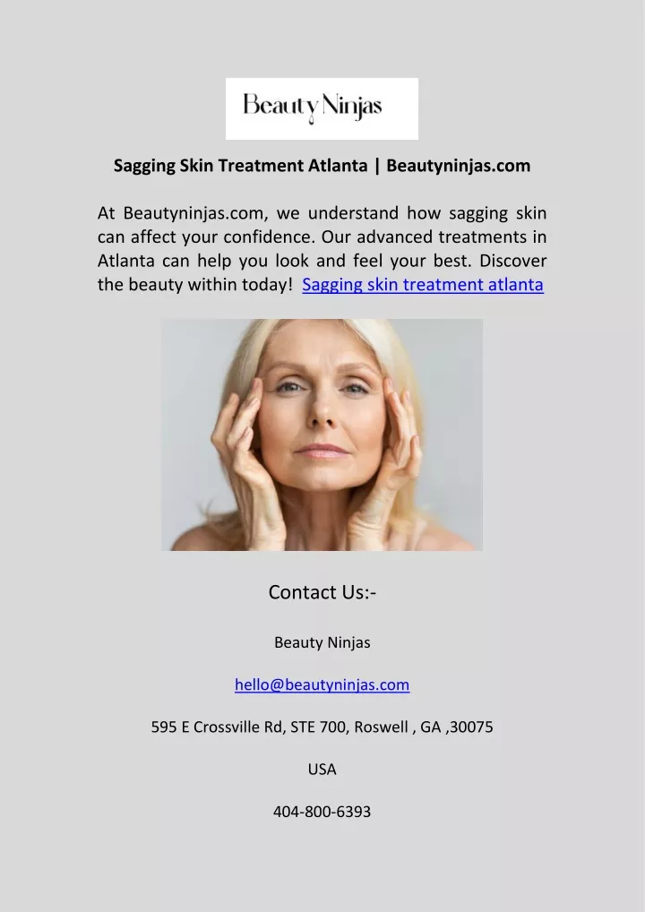 sagging skin treatment atlanta beautyninjas com