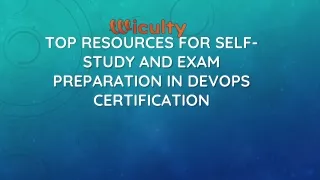 top resources for self study and exam preparation in devops certification