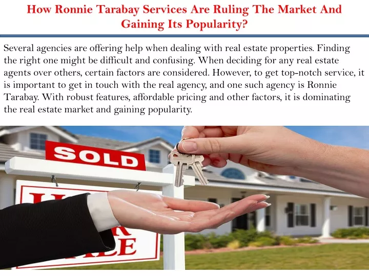 how ronnie tarabay services are ruling the market