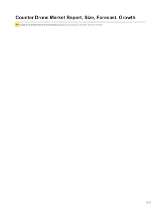 counter drone market report size forecast growth