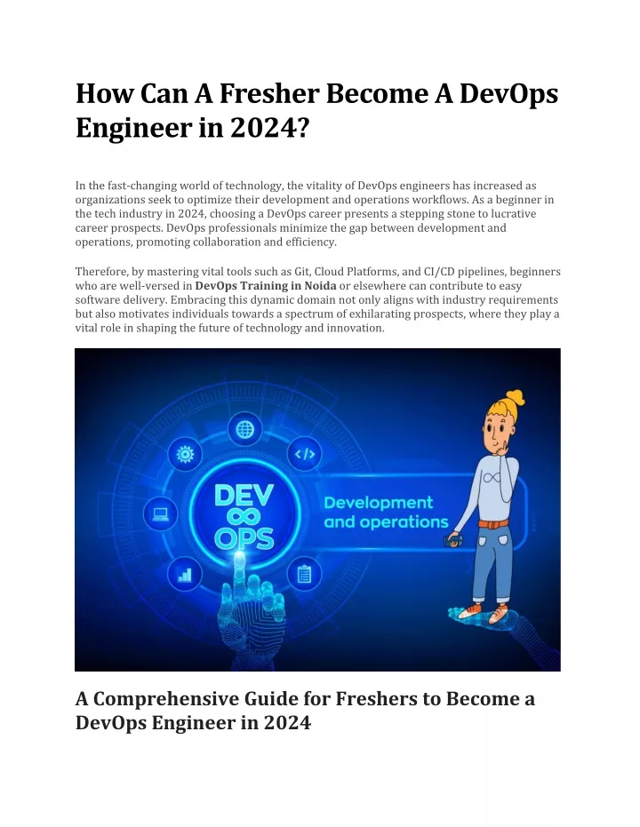 how can a fresher become a devops engineer