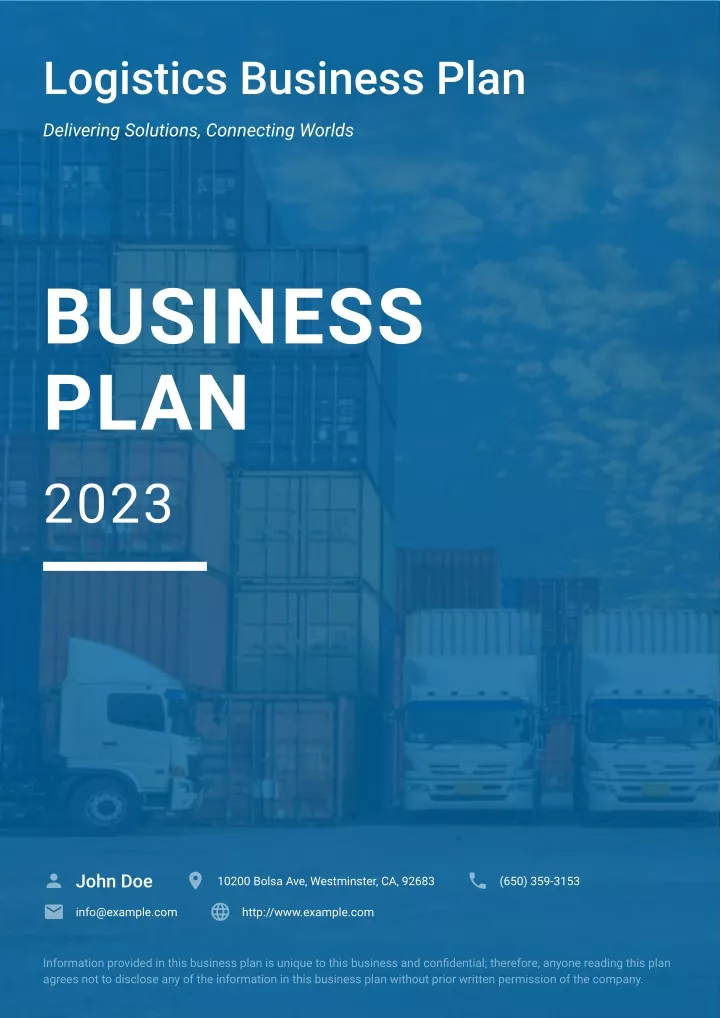 logistics business plan