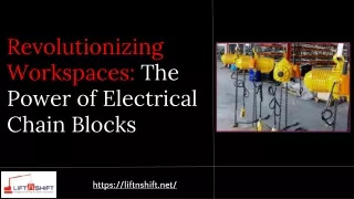 Revolutionizing Workspaces_ The Power of Electrical Chain Blocks