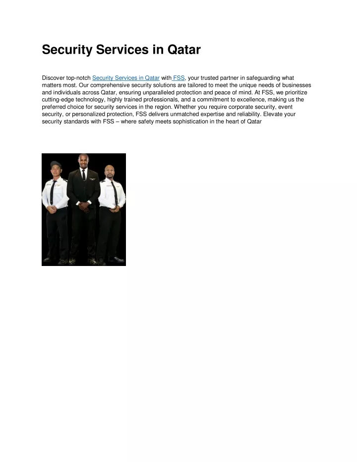 security services in qatar