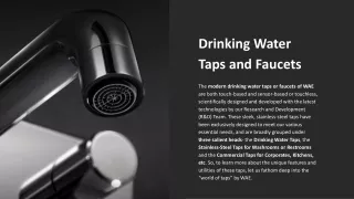 Go for A Premium Range of Drinking Water Taps at WAE!