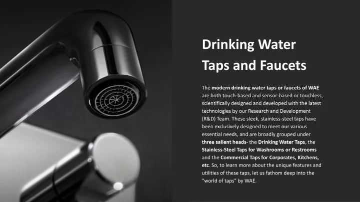 drinking water taps and faucets