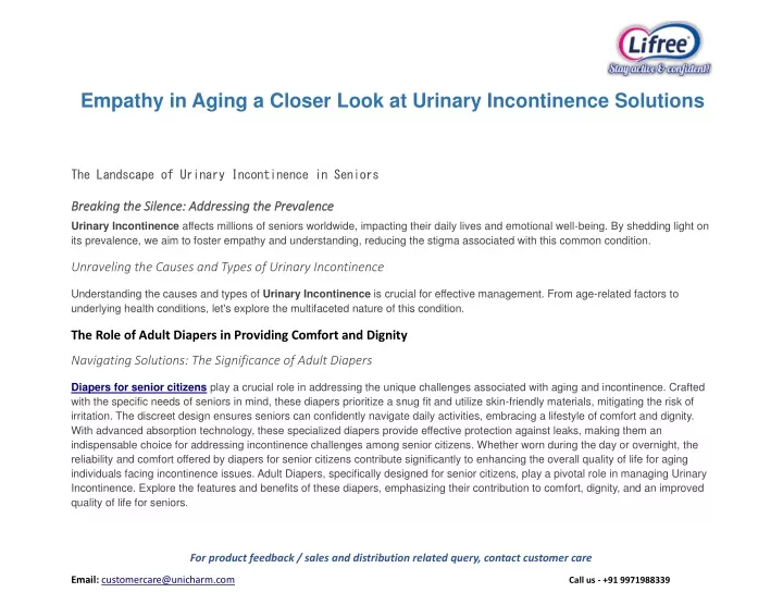 empathy in aging a closer look at urinary