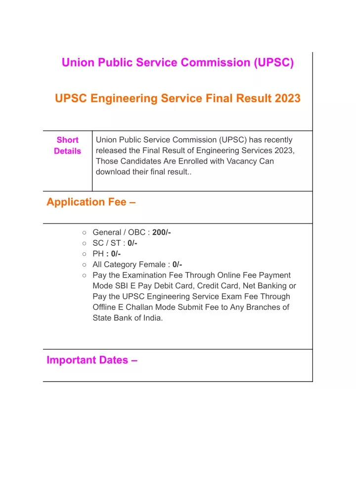 union public service commission upsc