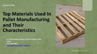 Top Materials Used In Pallet Manufacturing and Their Characteristics