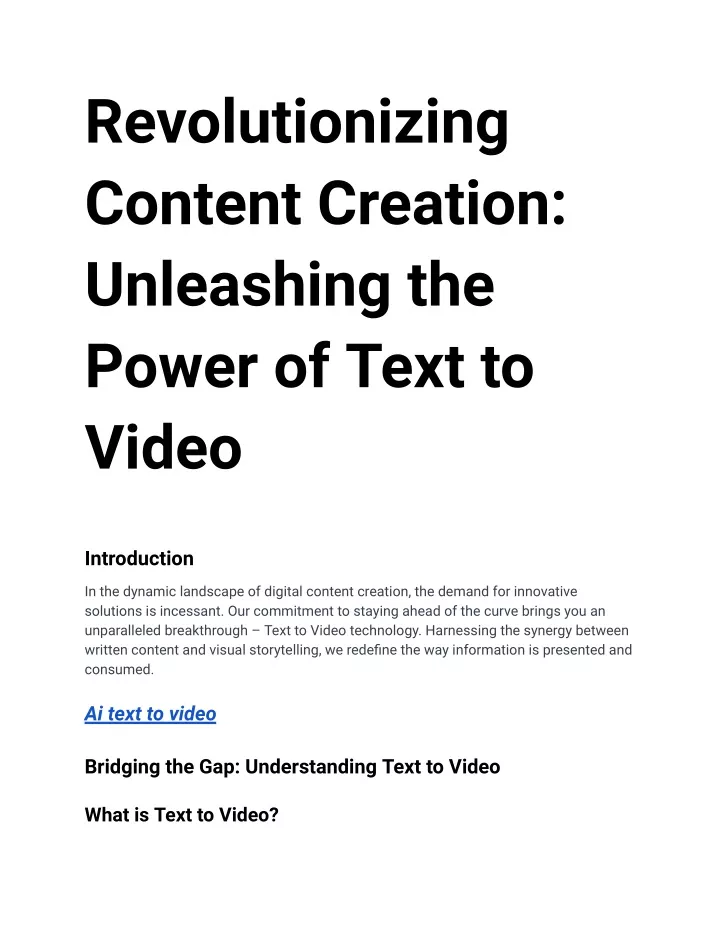 revolutionizing content creation unleashing